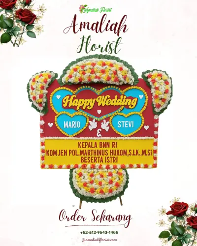 Karangan Papan Bunga Pernikahan di Cihampelas
